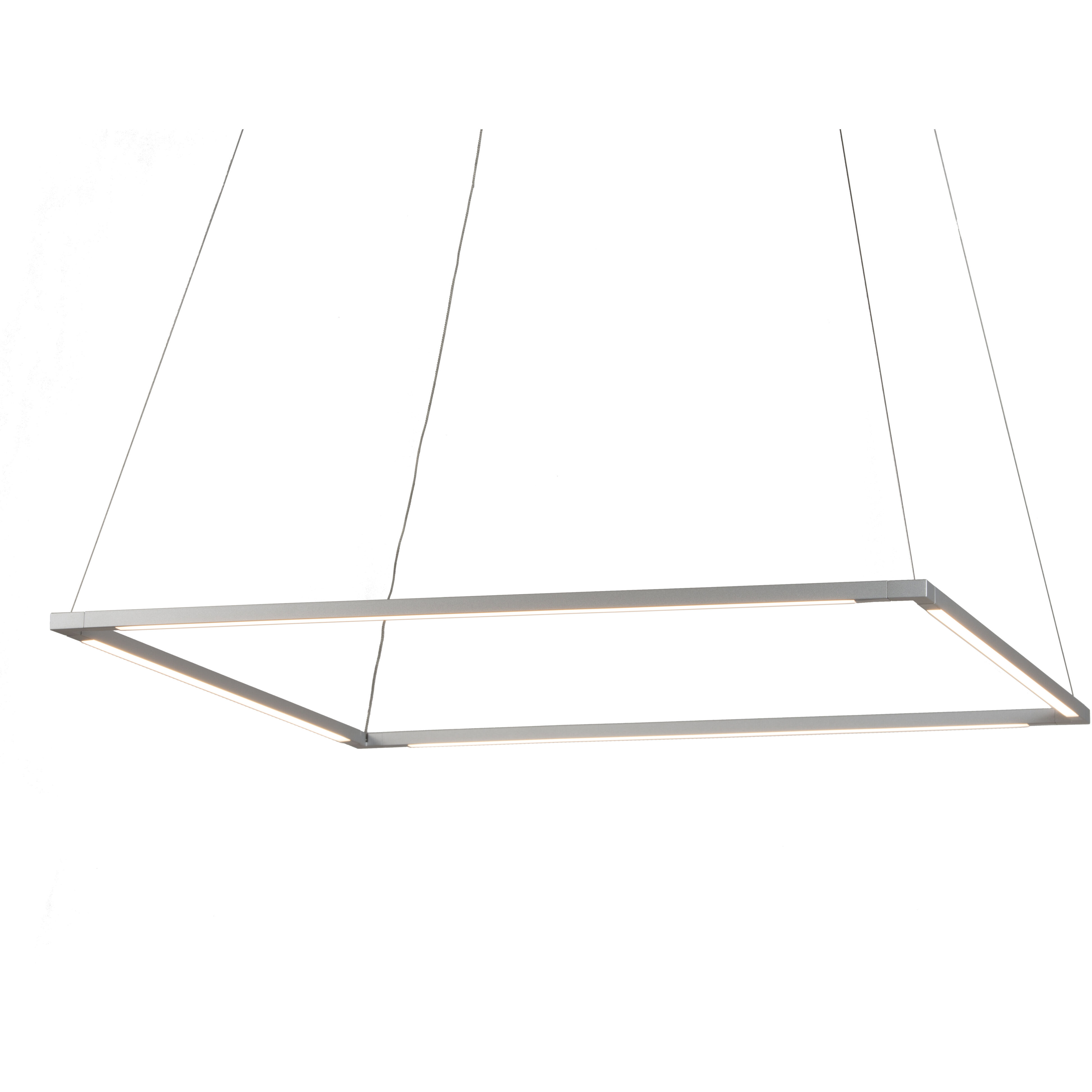 Z-Bar LED 25.98 inch Silver Pendant Ceiling Light, Square